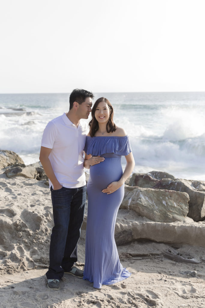 Sunset Maternity Session Aliso Creek Beach