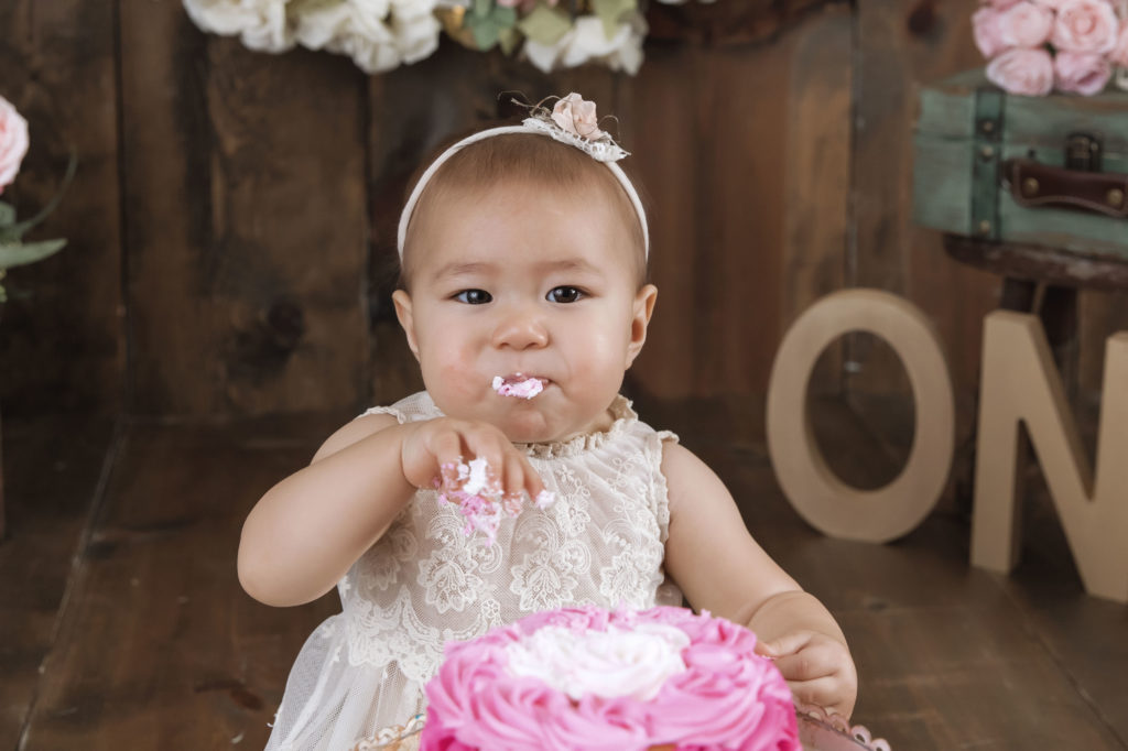 Baby at 1st Birthday Cake Smash Session
