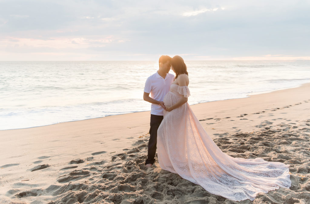 Sunset Maternity Session Aliso Creek Beach
