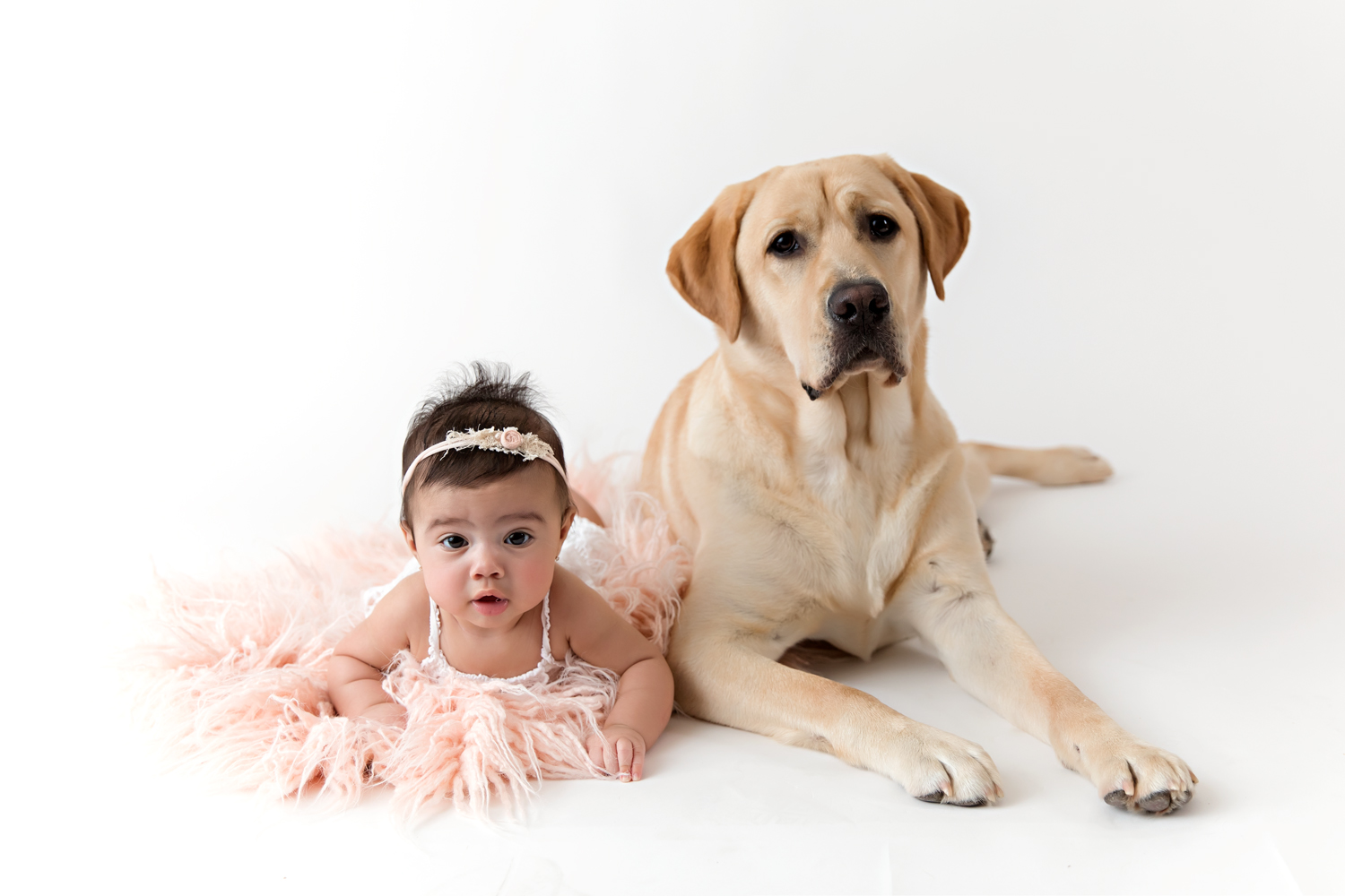 4-month old with dog